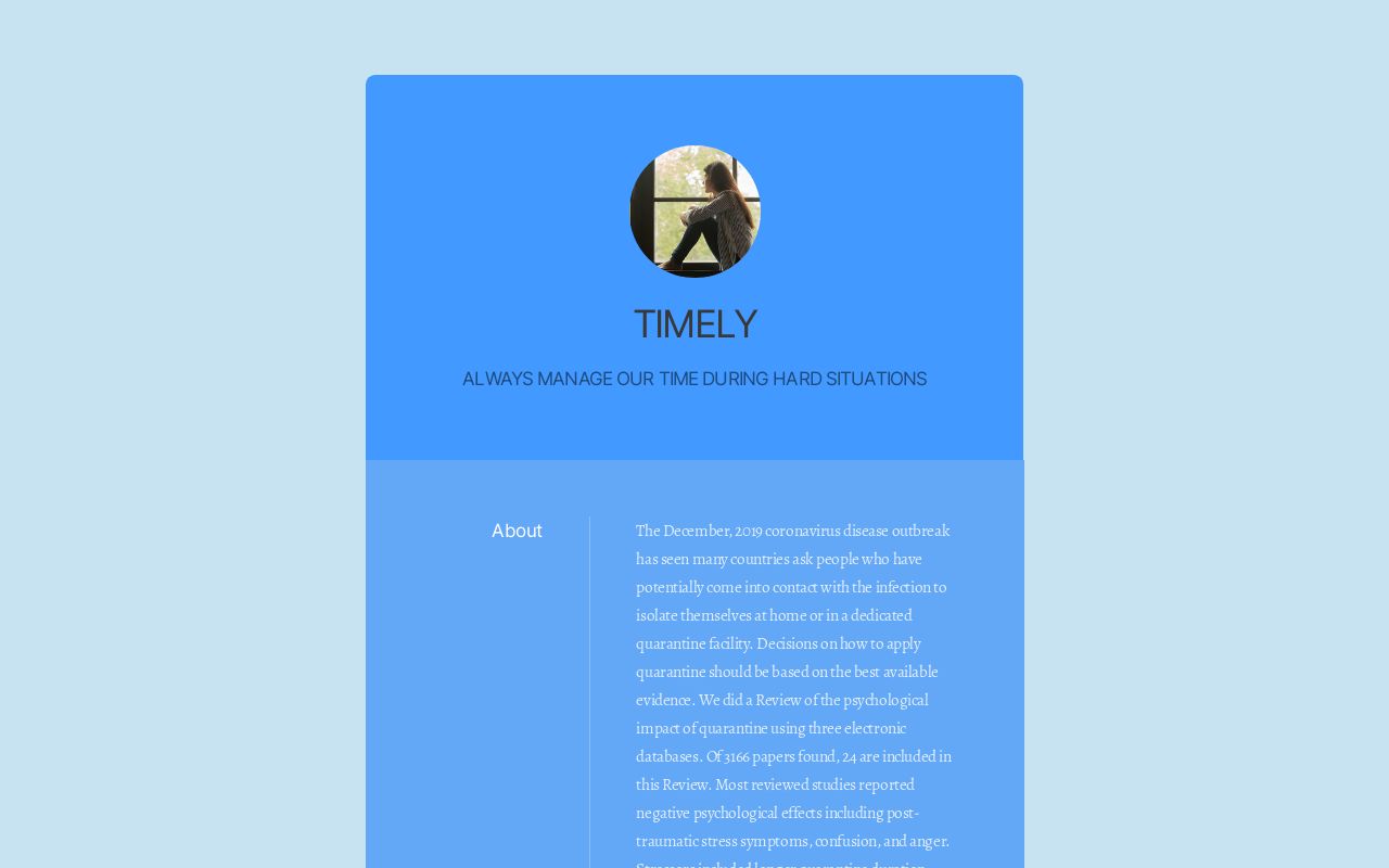 Carrd profile picture for @timely